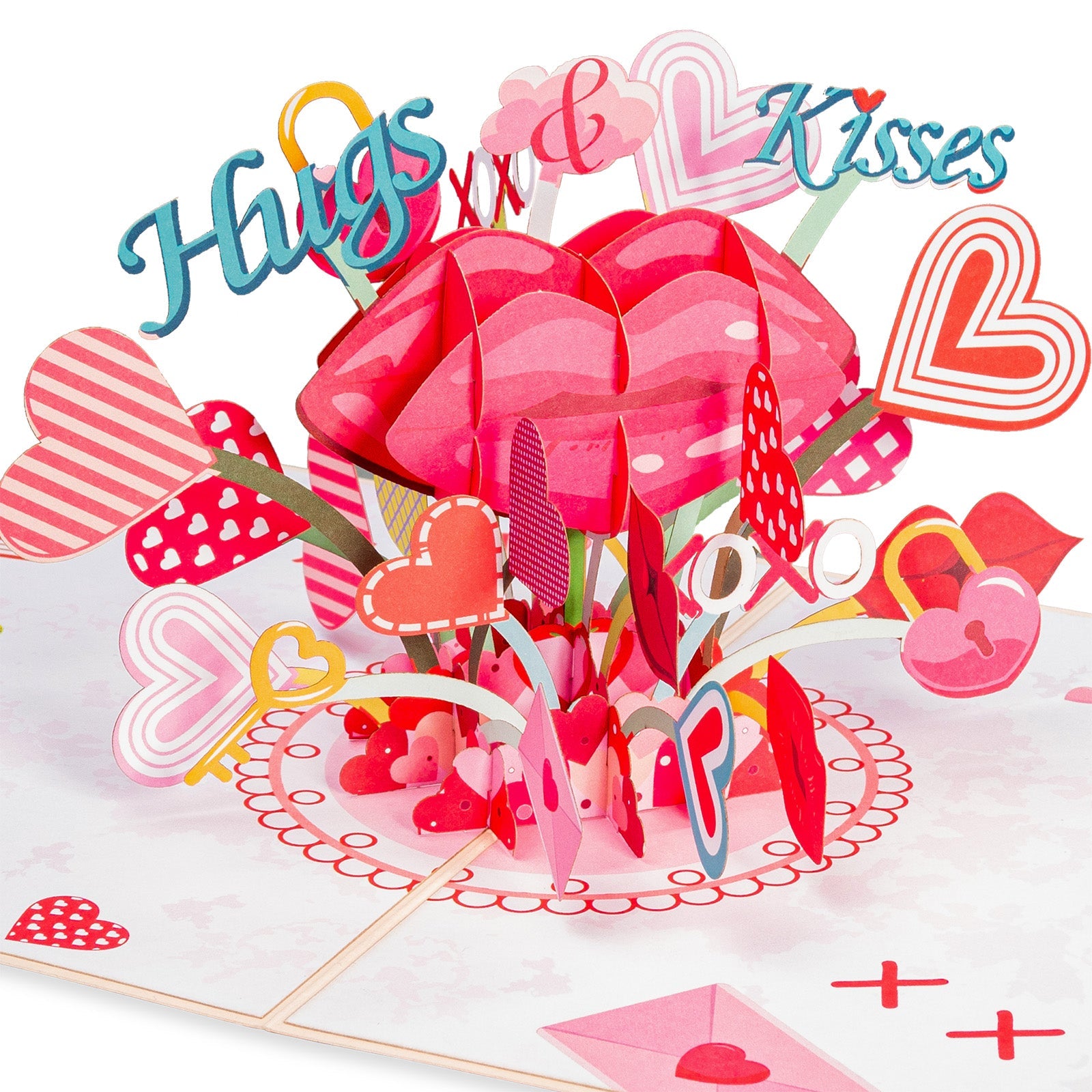 XOXO Hugs & Kisses Pop-Up Valentine’s Day Pop Up Card - Paper Love