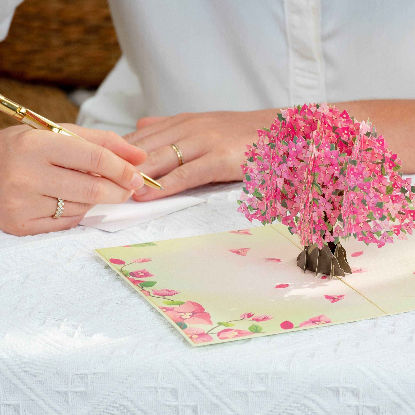 Paper Love Pop Up Cards - Bougainvillea Tree Pop Up Card