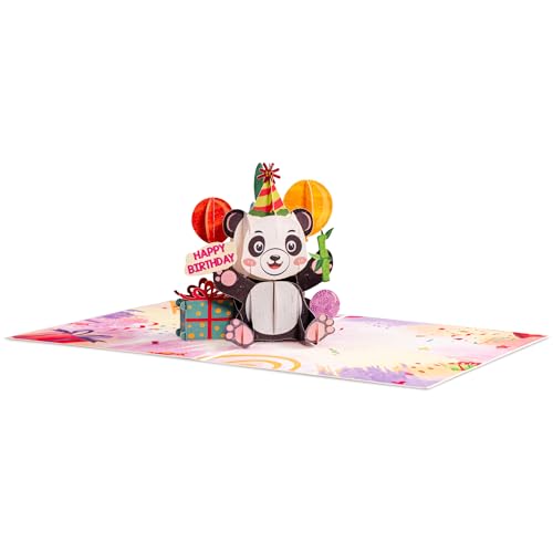 Birthday Panda Frndly Pop Up Card - 8"x6"