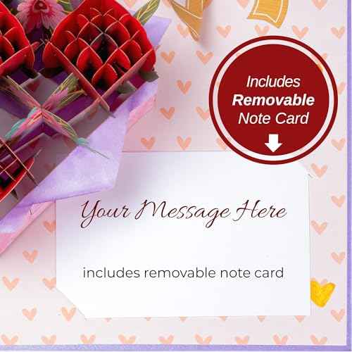 Paper Love Pop Up Cards - Box of Roses Pop Up Card - 5" x 7"