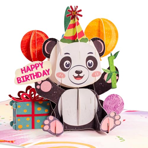 Birthday Panda Frndly Pop Up Card - 8"x6" - Paper Love