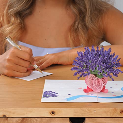 Lavender Pop Up Card - Paper Love