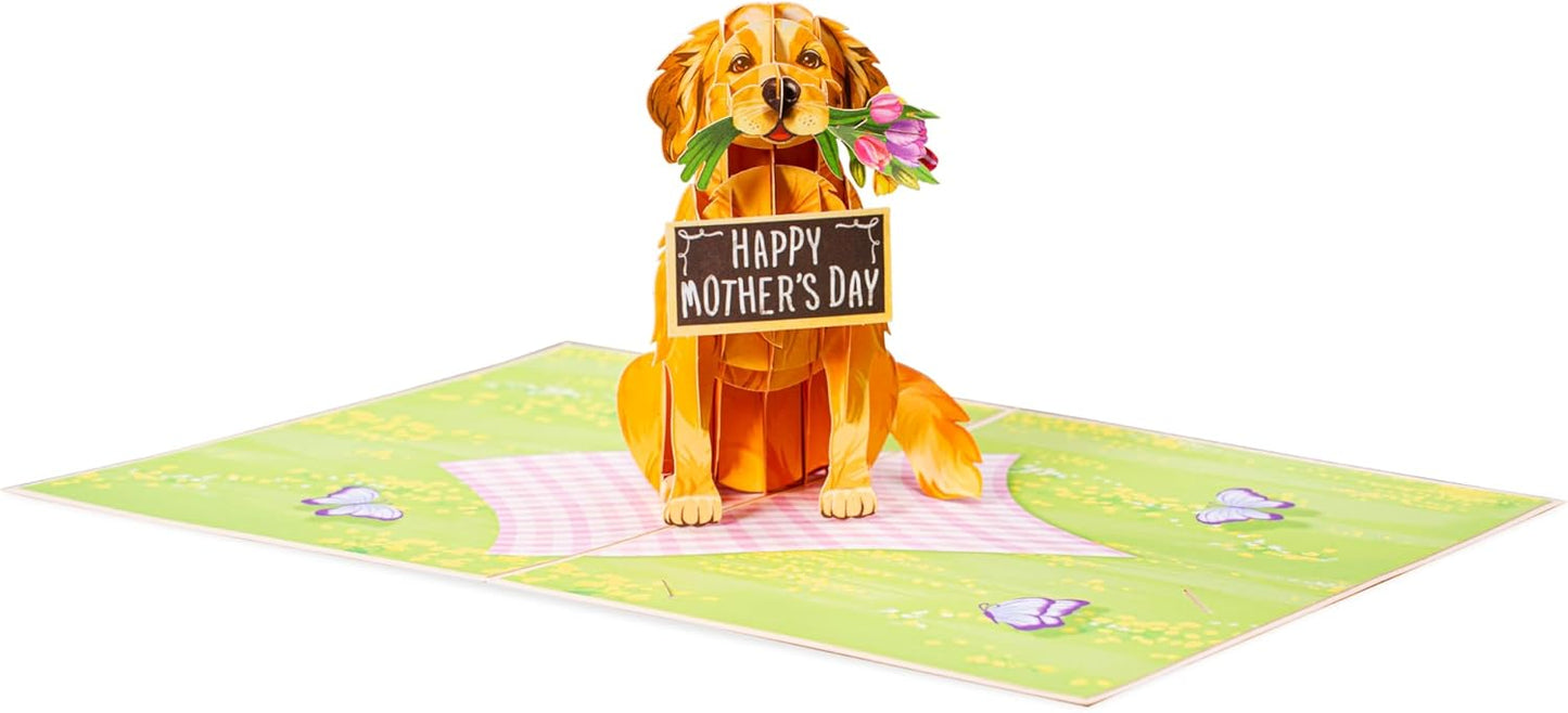 Happy Mother's Day Dog Pop Up Card - 5" x 7" - Paper Love