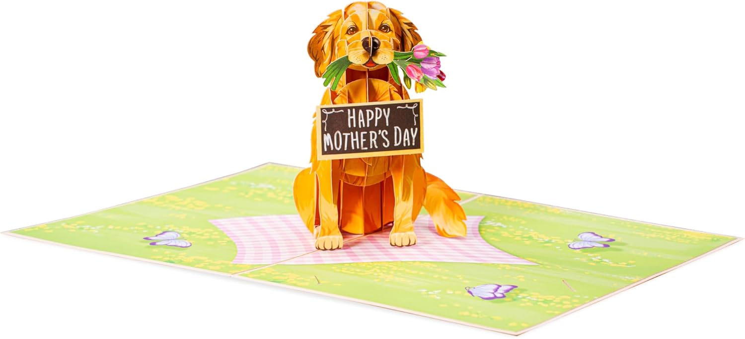 Happy Mother's Day Dog Pop Up Card - 5" x 7" - Paper Love