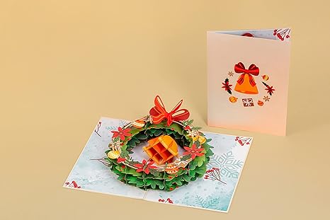 Christmas Wreath Pop Up Card - Paper Love