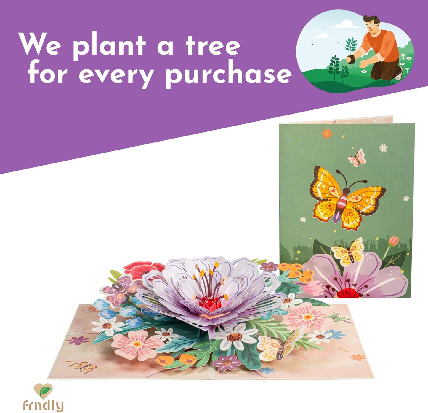 Floral Bliss 3D Pop Up Card - 8" x 6" - Paper Love