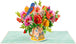 Poppy Blooms Pop Up Flower Bouquet Card - Paper Love