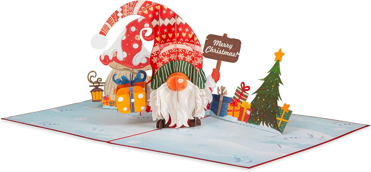 Santa Gnome Pop Up Card - Paper Love