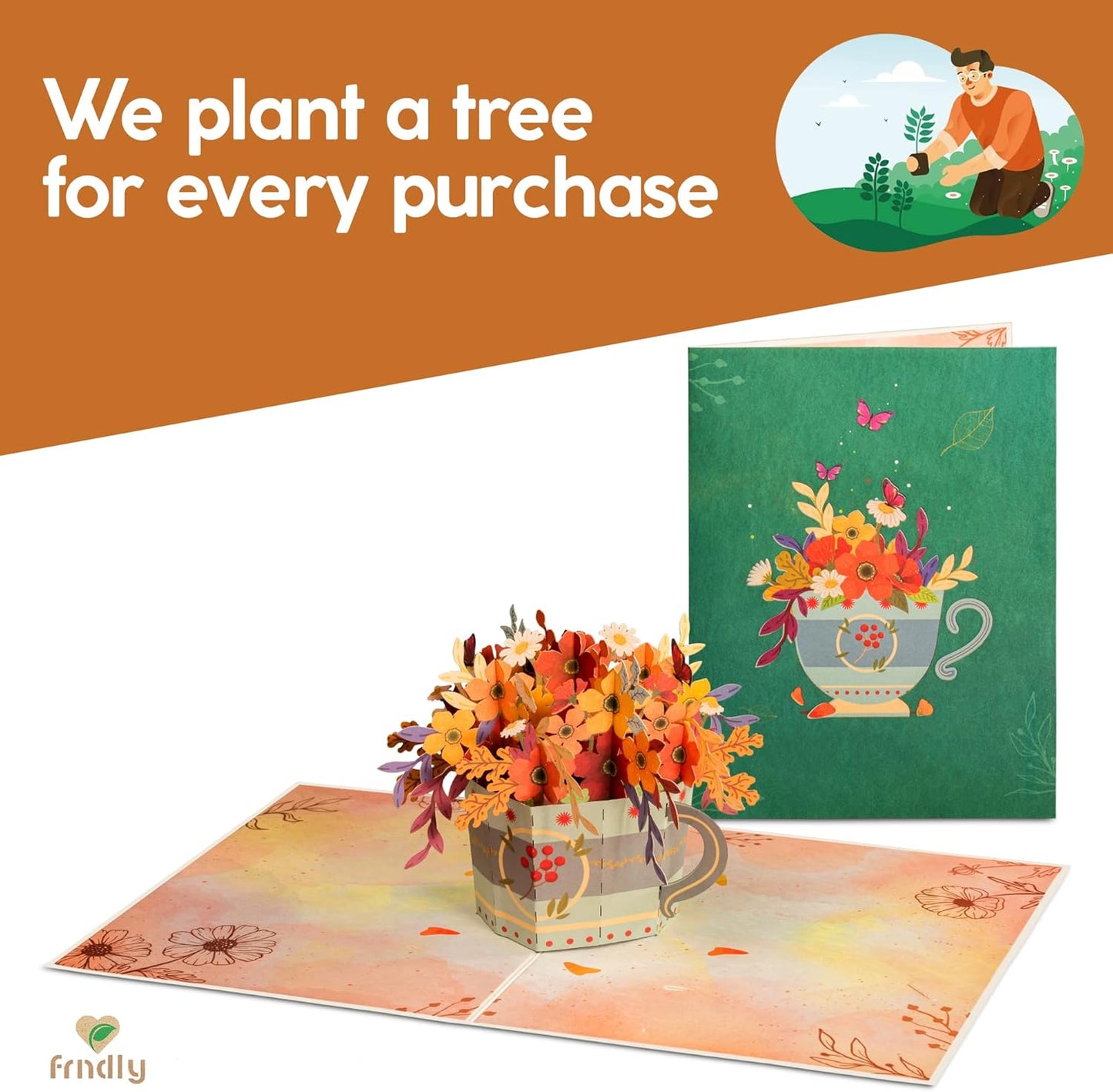 Flower Mug Frndly Pop Up Card