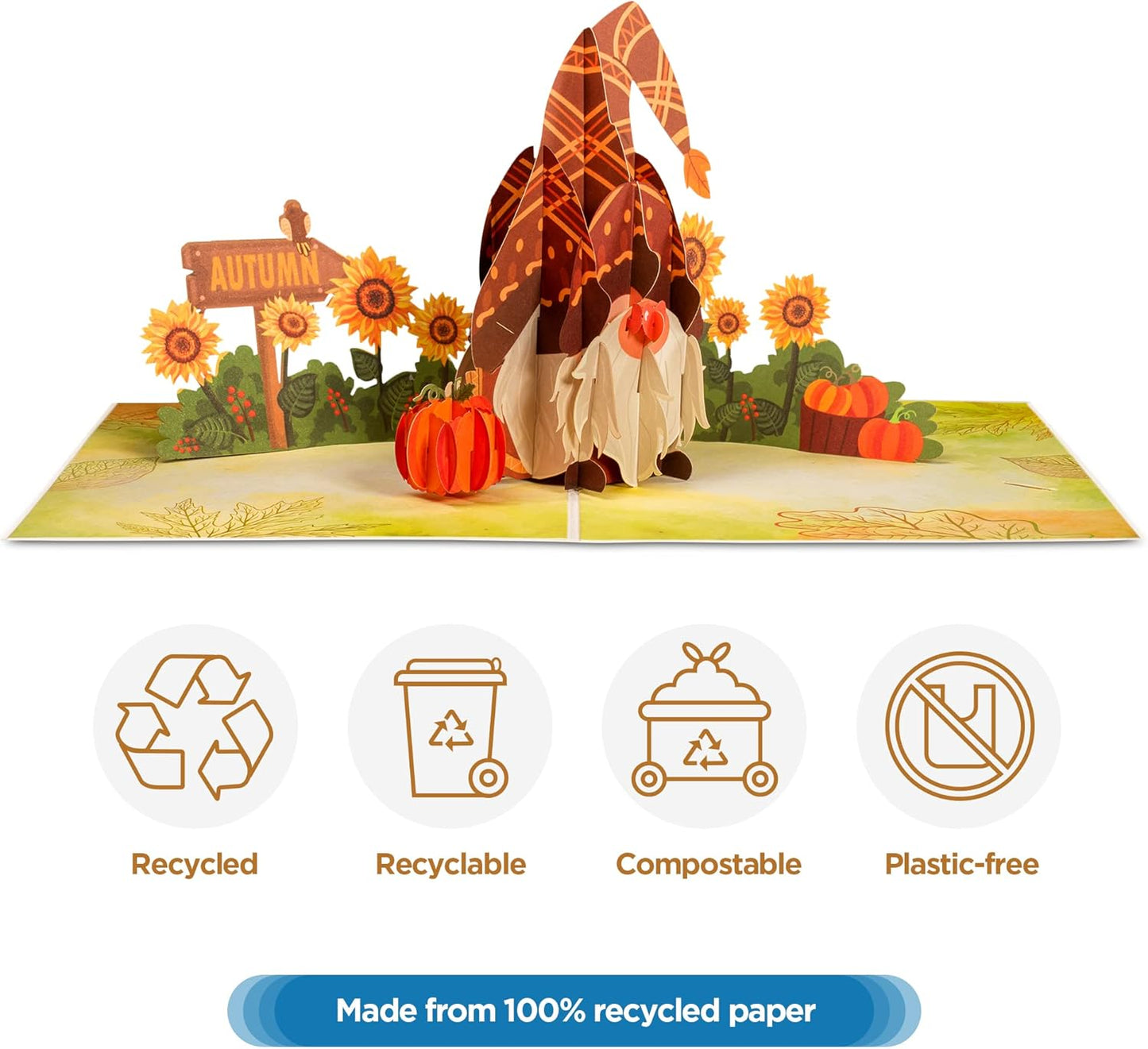 Autumn Gnome Frndly Pop Up Card