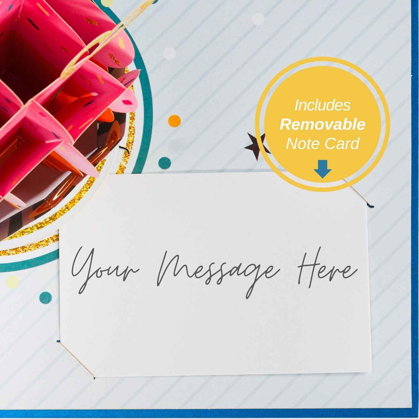 Paper Love Pop Up Cards - Happy Birthday Cupcake Pop Up Card, with Keepsake