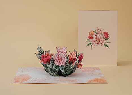 Paper Love Pop Up Cards - Floral Plant Pop Up Card
