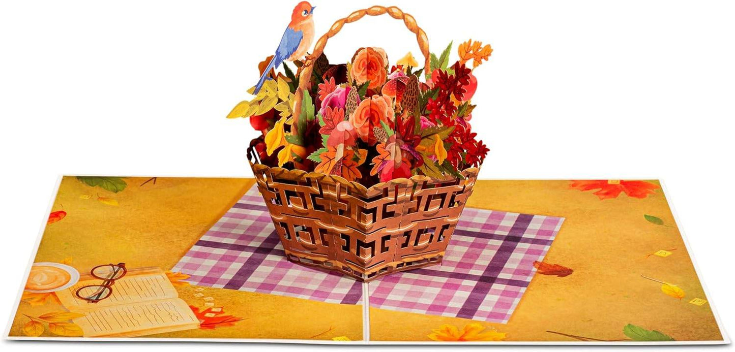 Fall Flower Basket Frndly Pop Up Card - Paper Love
