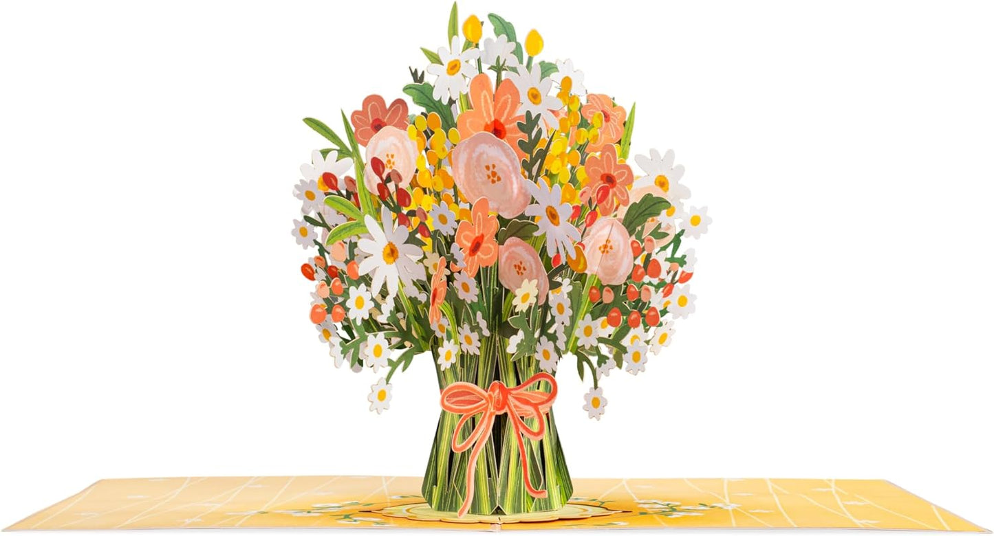 Daisy Delight Oversized Pop Up Card with Keepsake - Paper Love