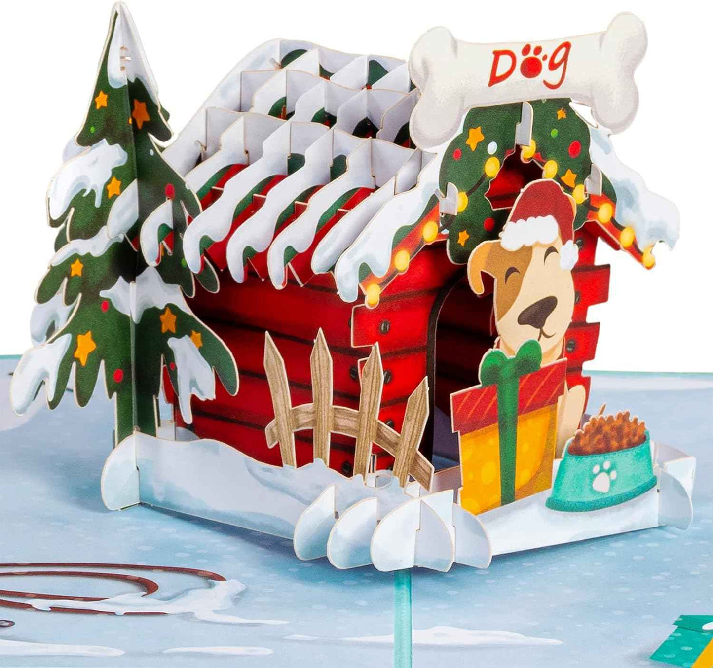 Paper Love Pop Up Cards - Christmas Dog House Pop Up Card