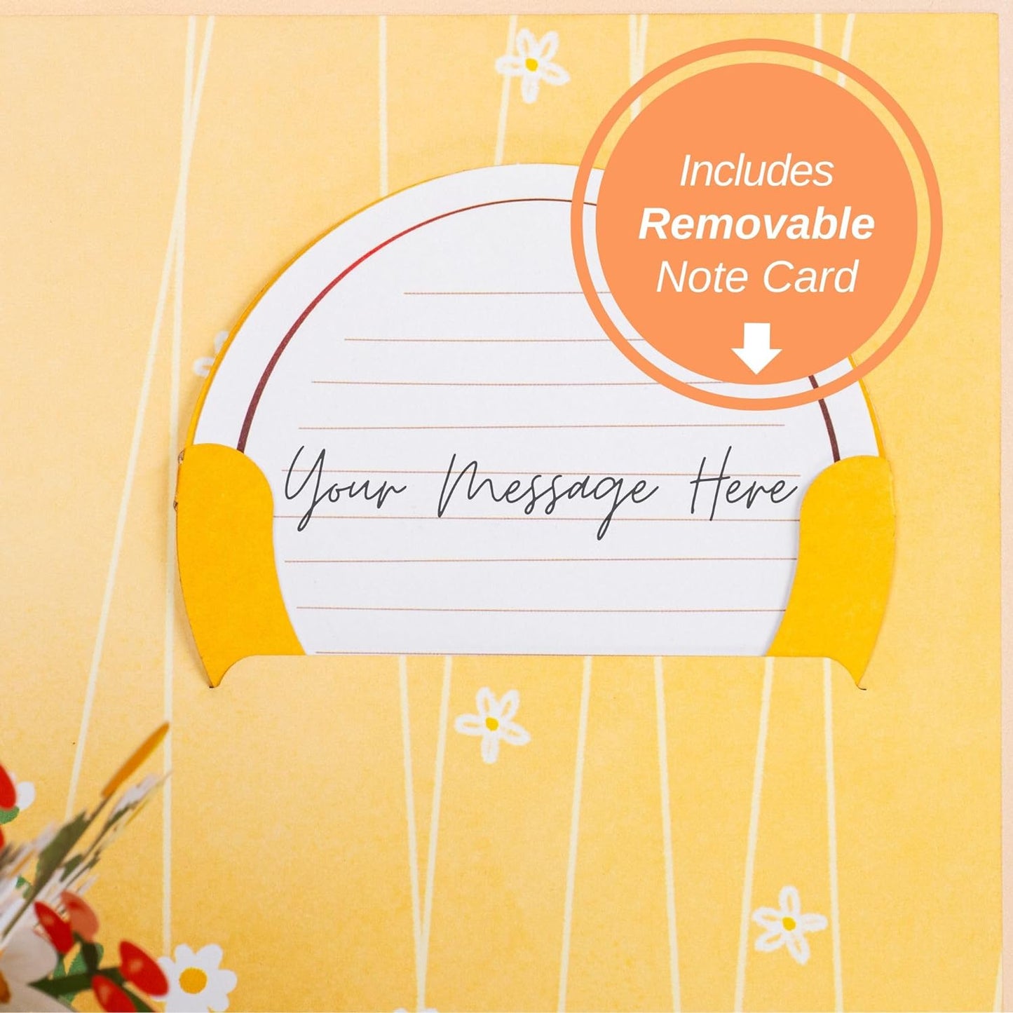 Daisy Delight Oversized Pop Up Card with Keepsake - Paper Love