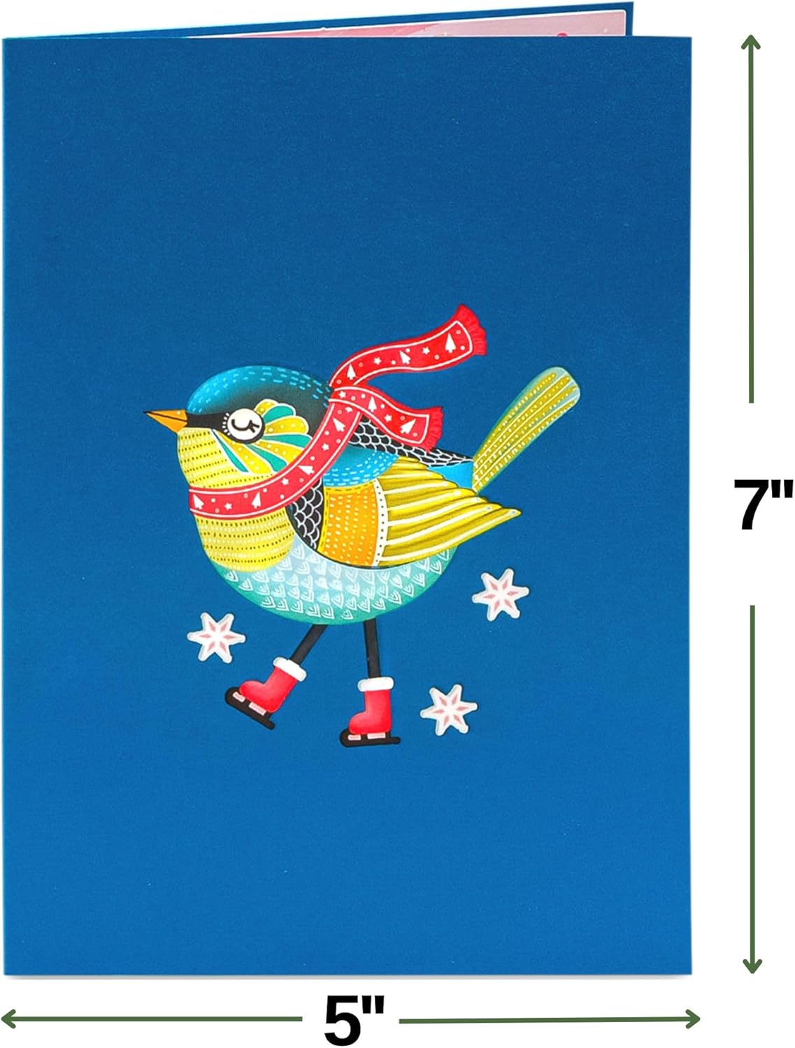 Holiday Bird Pop Up Christmas Card - Paper Love