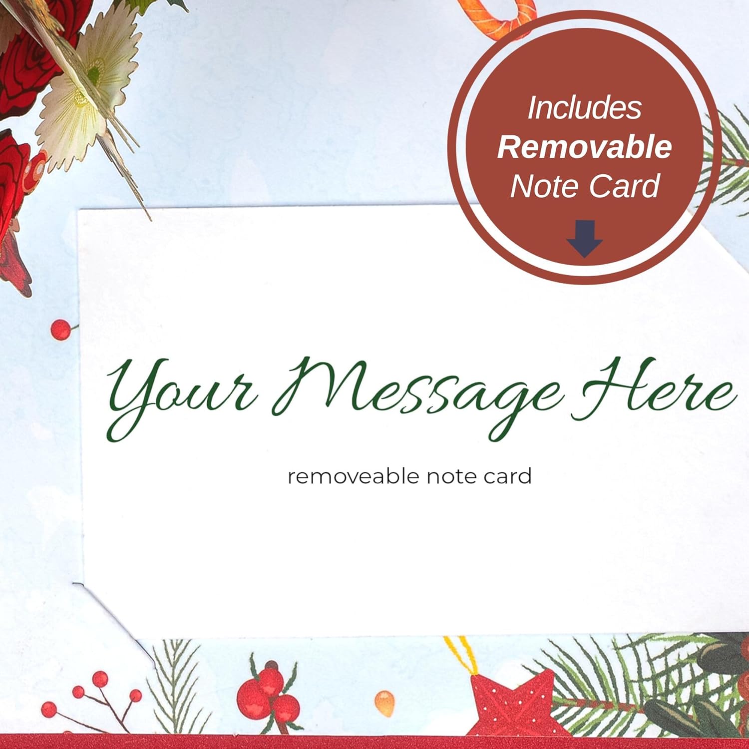 Christmas Flowers Pop Up Card - Paper Love