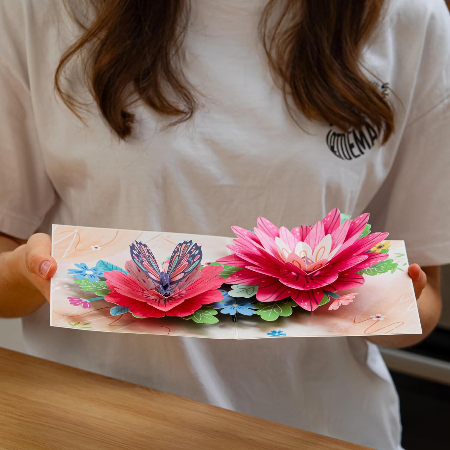 Bloom and Butterfly Pop Up Card - 8"x6" - Paper Love