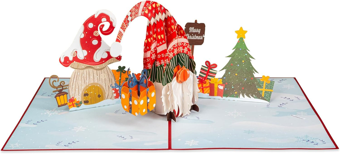 Santa Gnome Pop Up Card