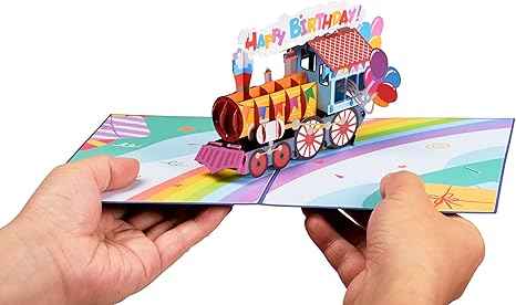 Paper Love Pop Up Cards - Happy Birthday Train Pop Up Card