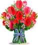 Hugepop Red Roses Pop Up Card, with Detachable Bouquet - Oversized 10" x 14" Cover - Paper Love