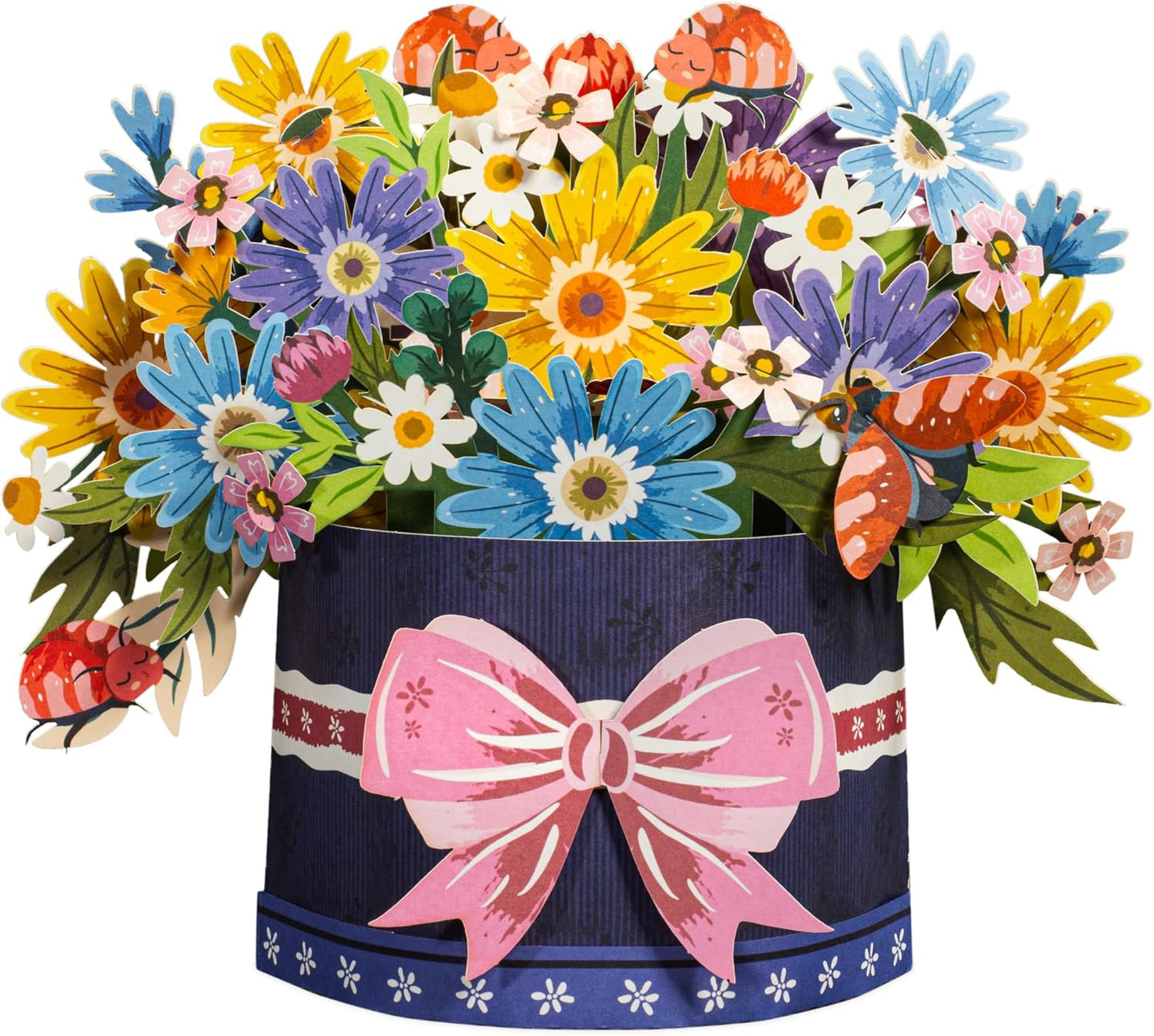 Festive Flower Box Pop Up Card - Frndly 10" Inch Bouquet