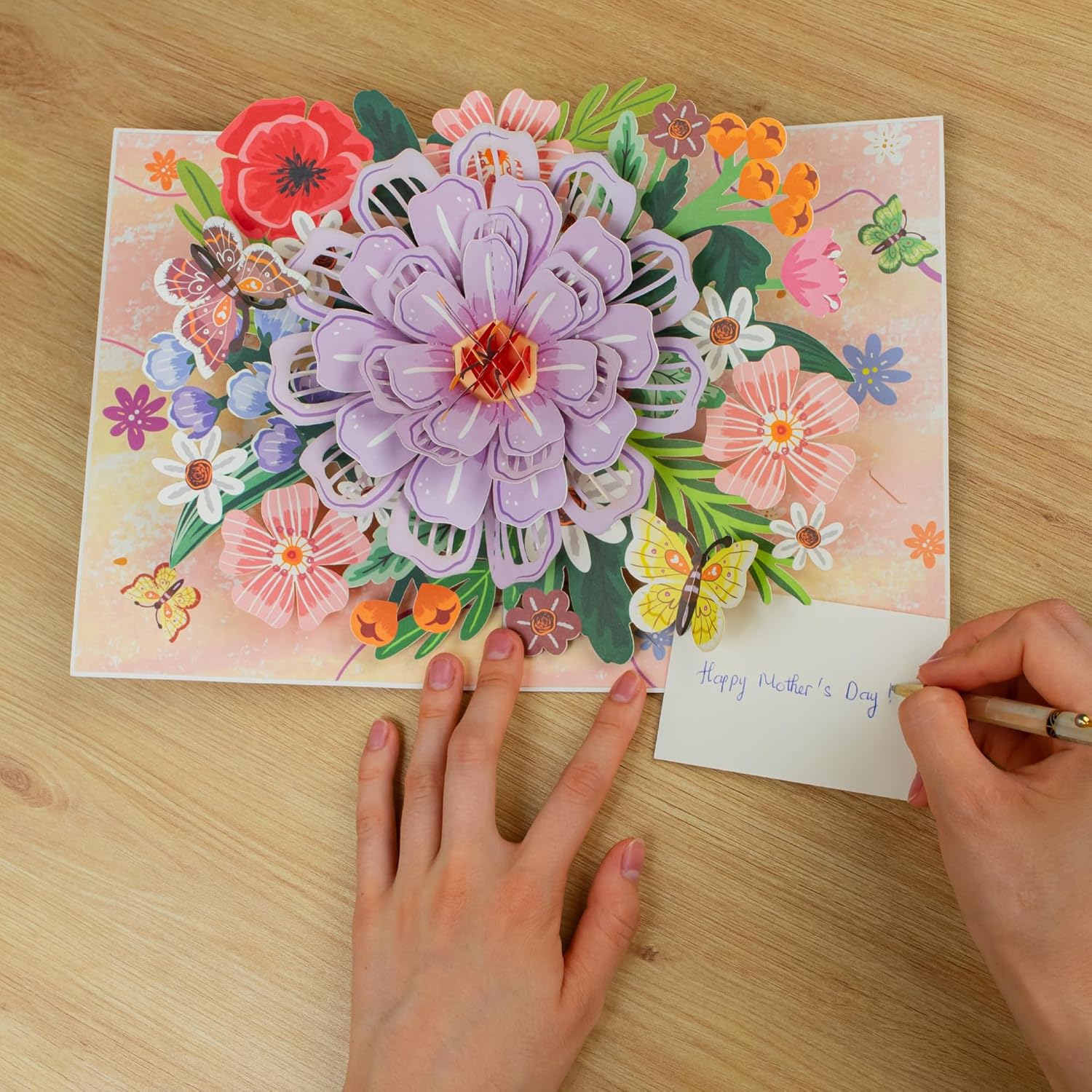 Floral Bliss 3D Pop Up Card - 8" x 6" - Paper Love