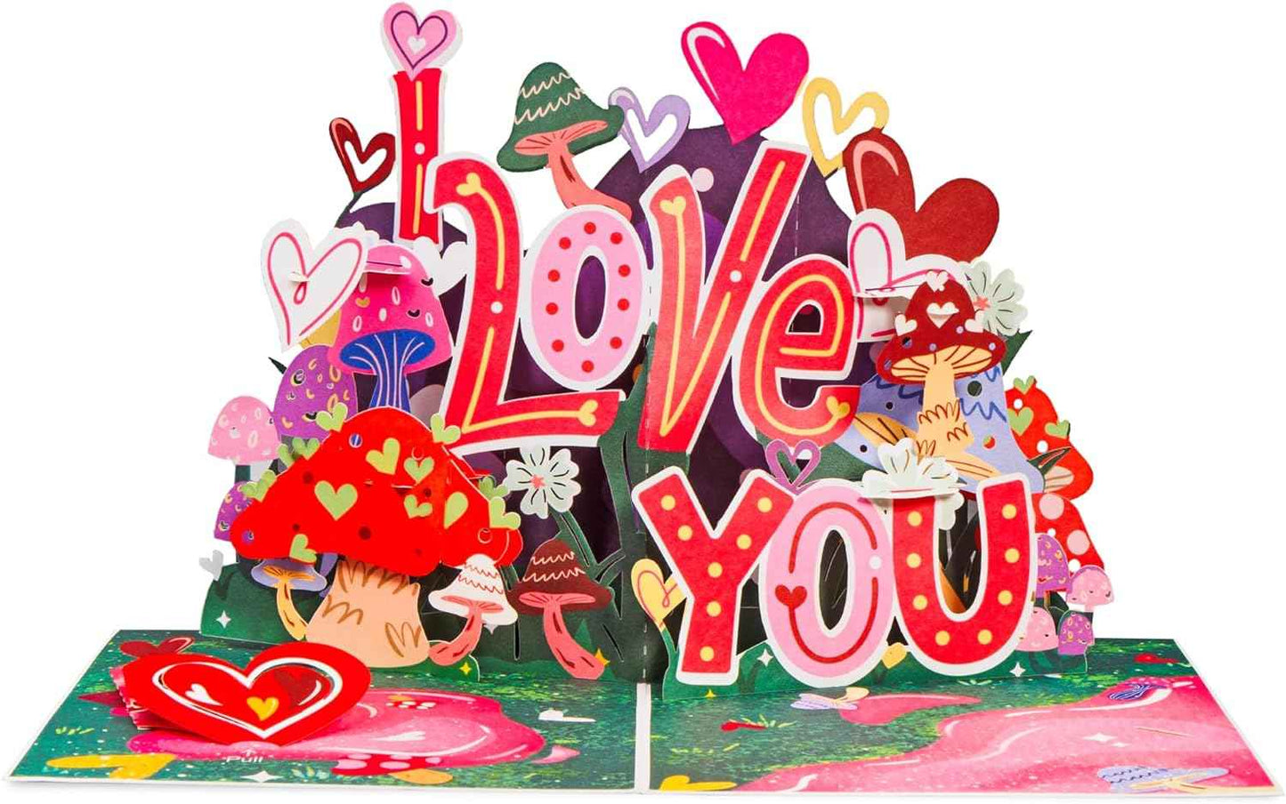 Paper Love Pop Up Cards - I Love You So Mush Frndly Pop Up Card - 8"x6"