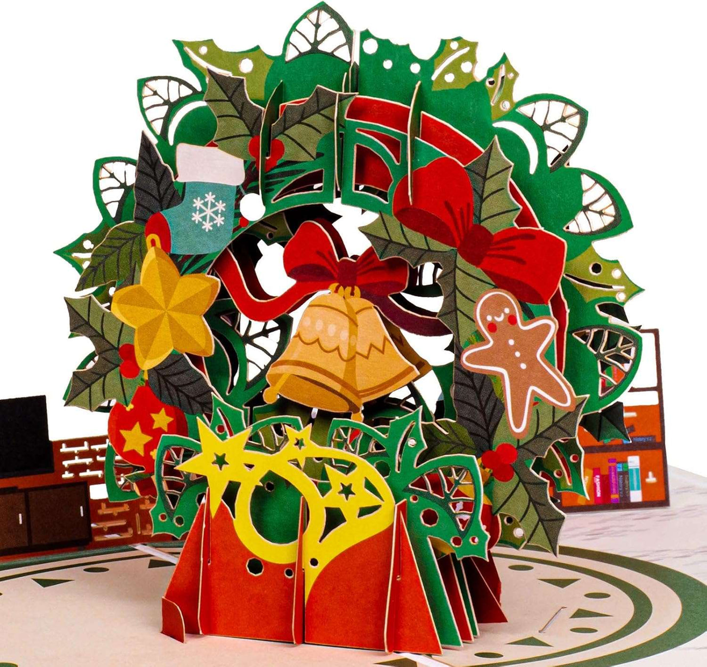 Paper Love Pop Up Cards - Christmas Wreath Pop Up Christmas Card