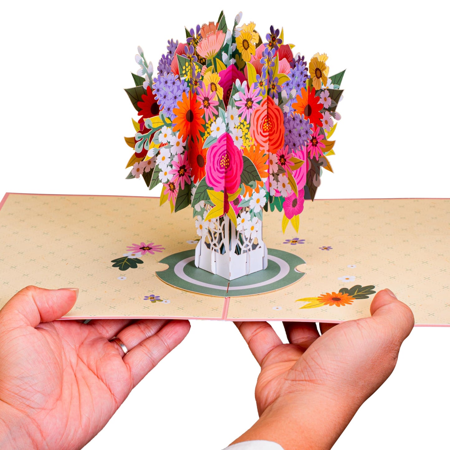 Floral Arrangement Pop Up Flower Bouquet Card
