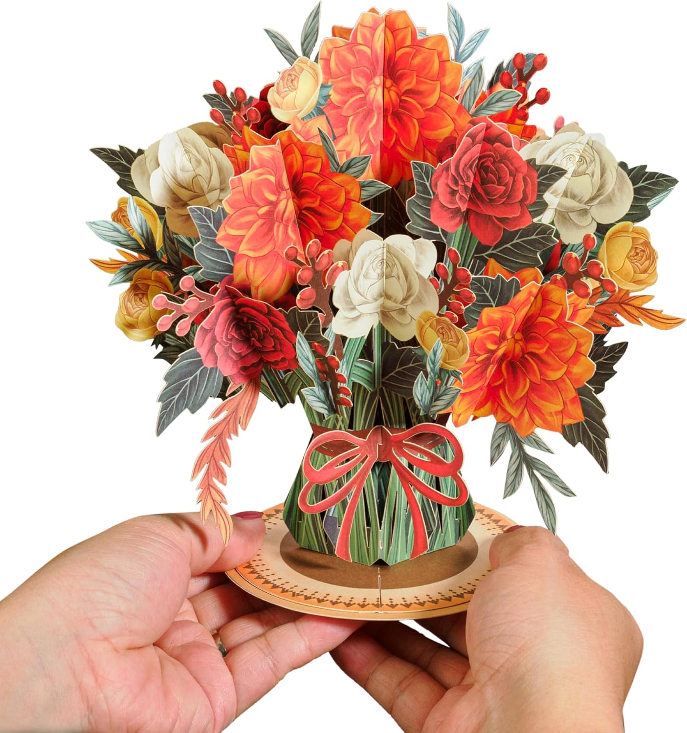 Boho Pop Up Flower Bouquet Card