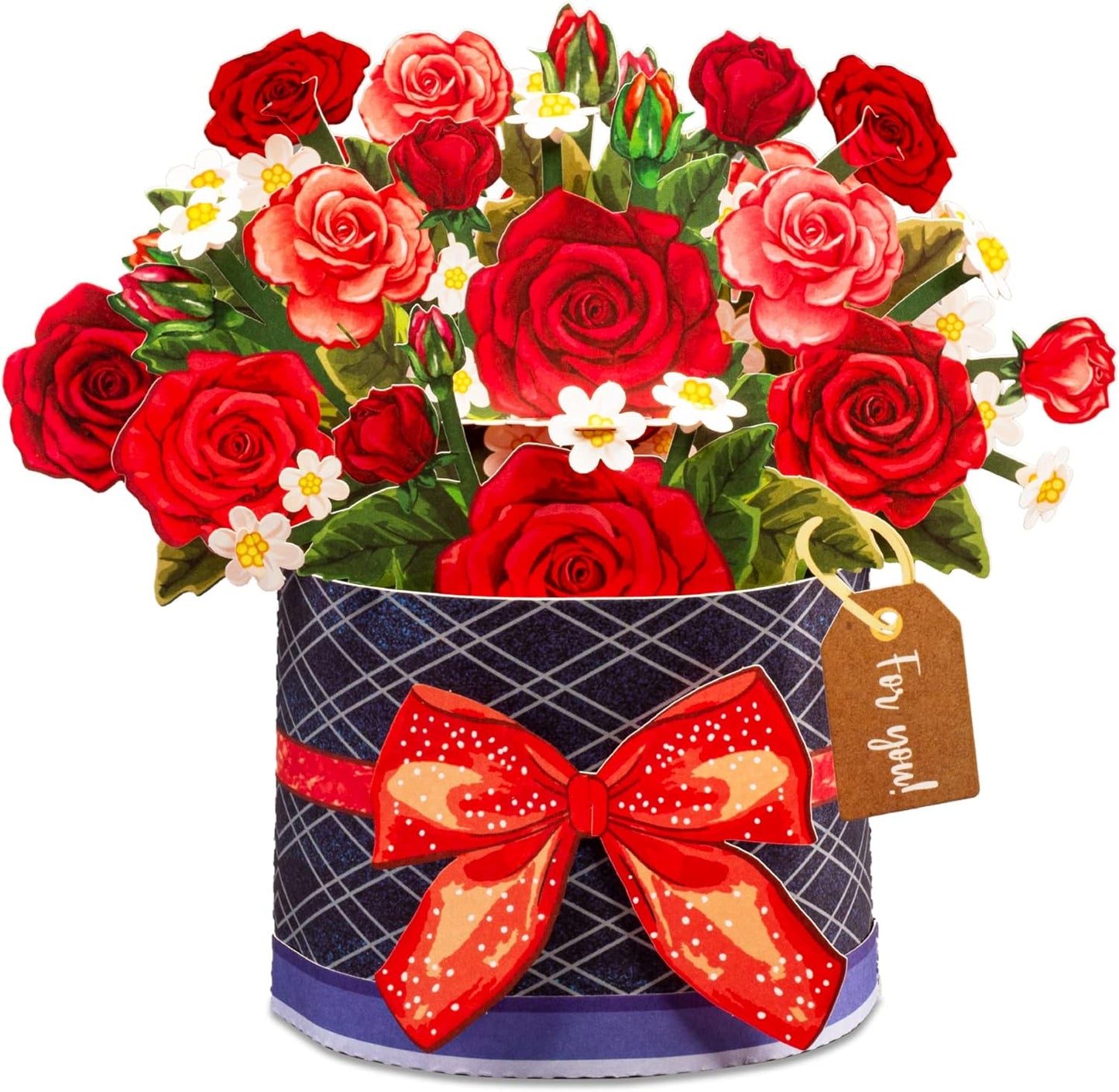 Box of Roses Pop Up Card - Frndly 8"x6"