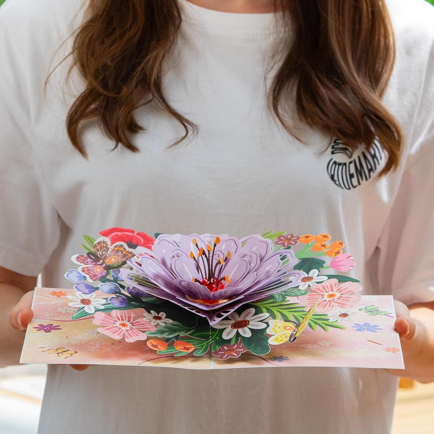 Floral Bliss 3D Pop Up Card - 8" x 6" - Paper Love