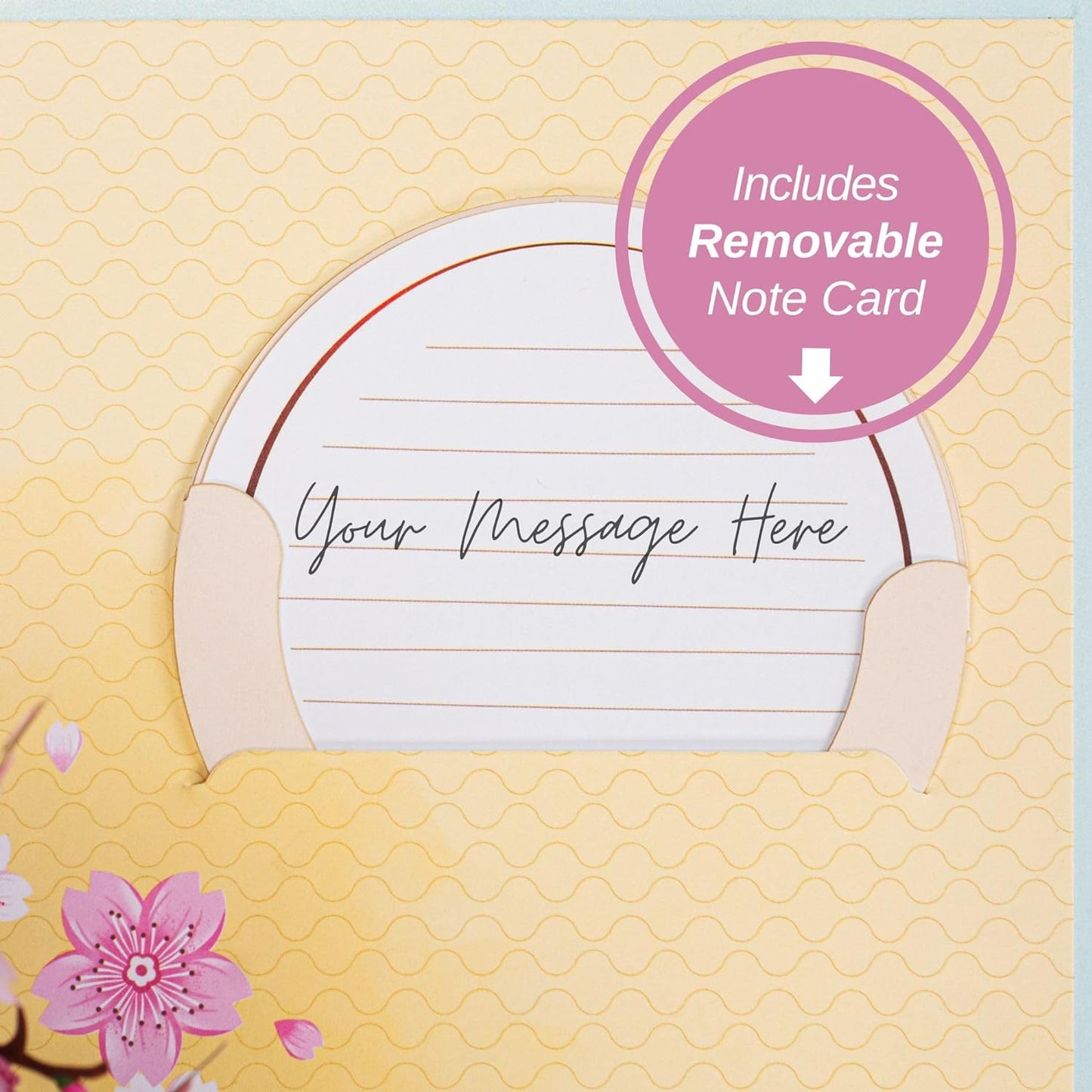Cherry Blossom Oversized Pop Up Card with Keepsake - Paper Love