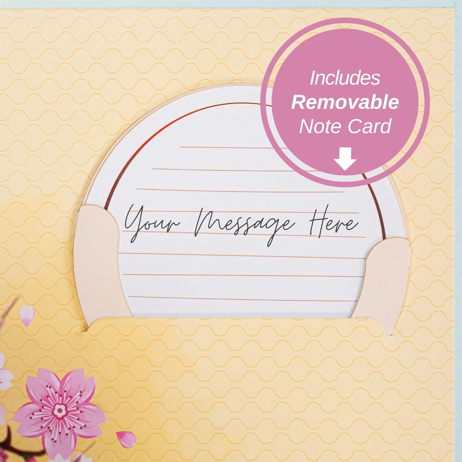 Cherry Blossom Oversized Pop Up Card with Keepsake - Paper Love