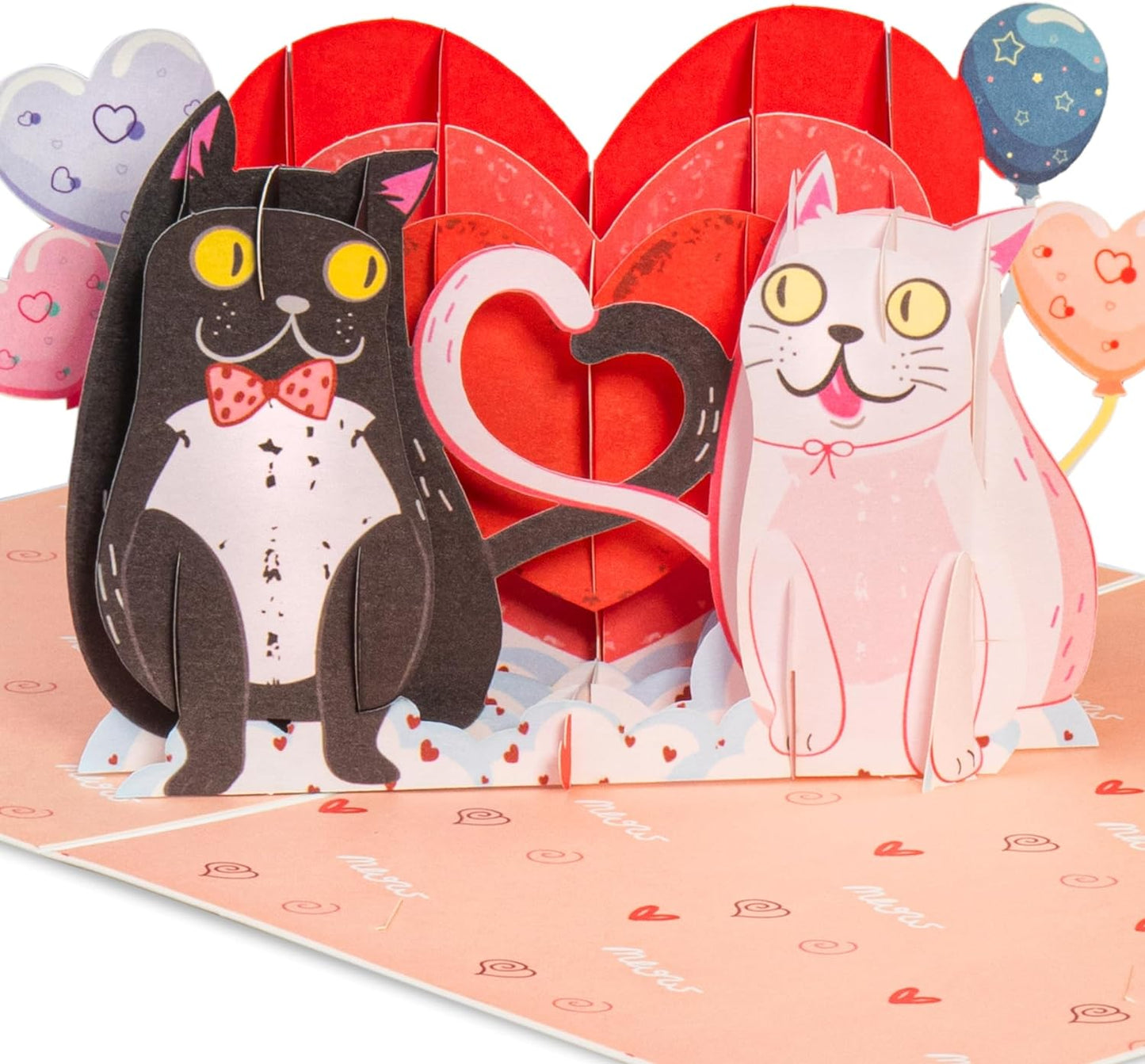 Purrfect Love Frndly Pop Up Card - 8"x6" - Paper Love