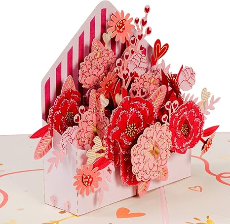 Floral Letter Pop Up Card - Paper Love