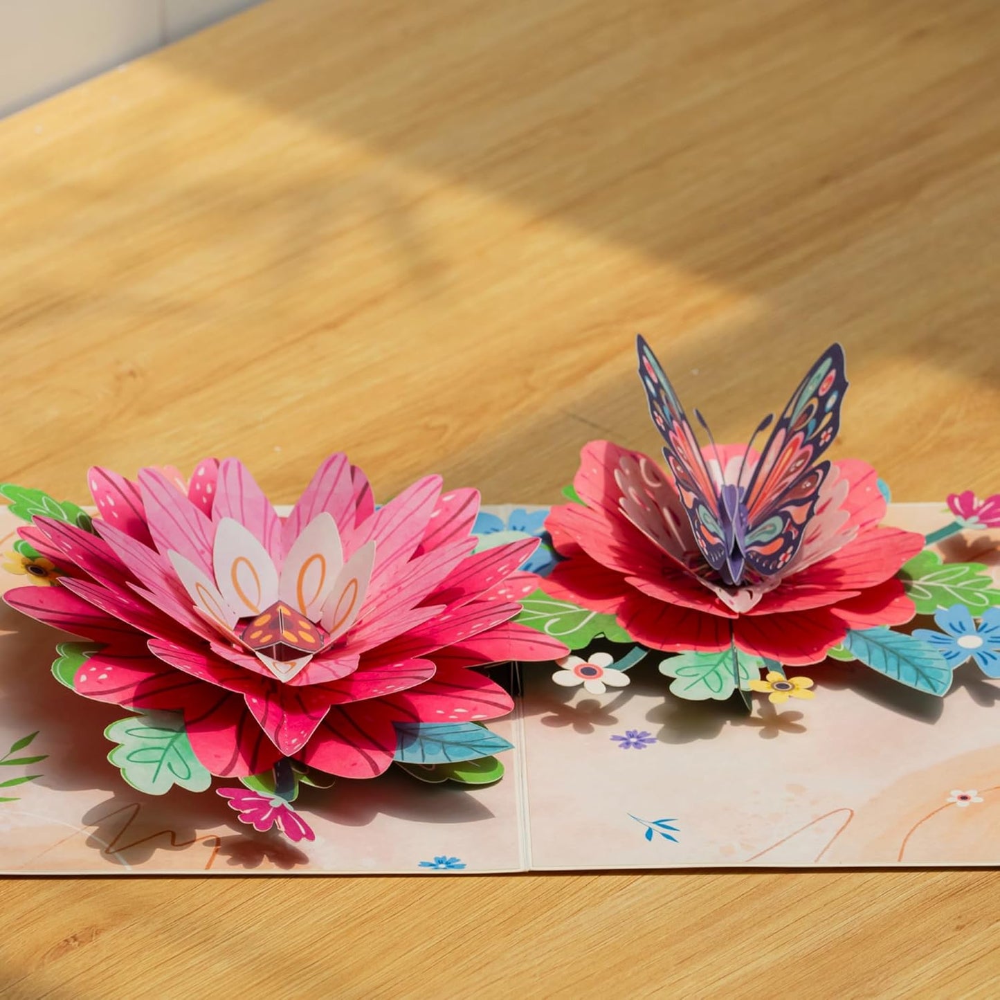 Bloom and Butterfly Pop Up Card - 8"x6" - Paper Love