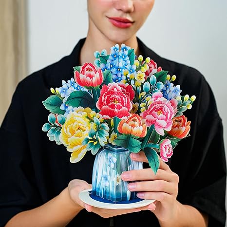 Winter Wonderland Oversized Pop Up Card with HugePop Bouquet - Paper Love