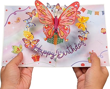 Birthday Butterfly Pop Up Card - Paper Love