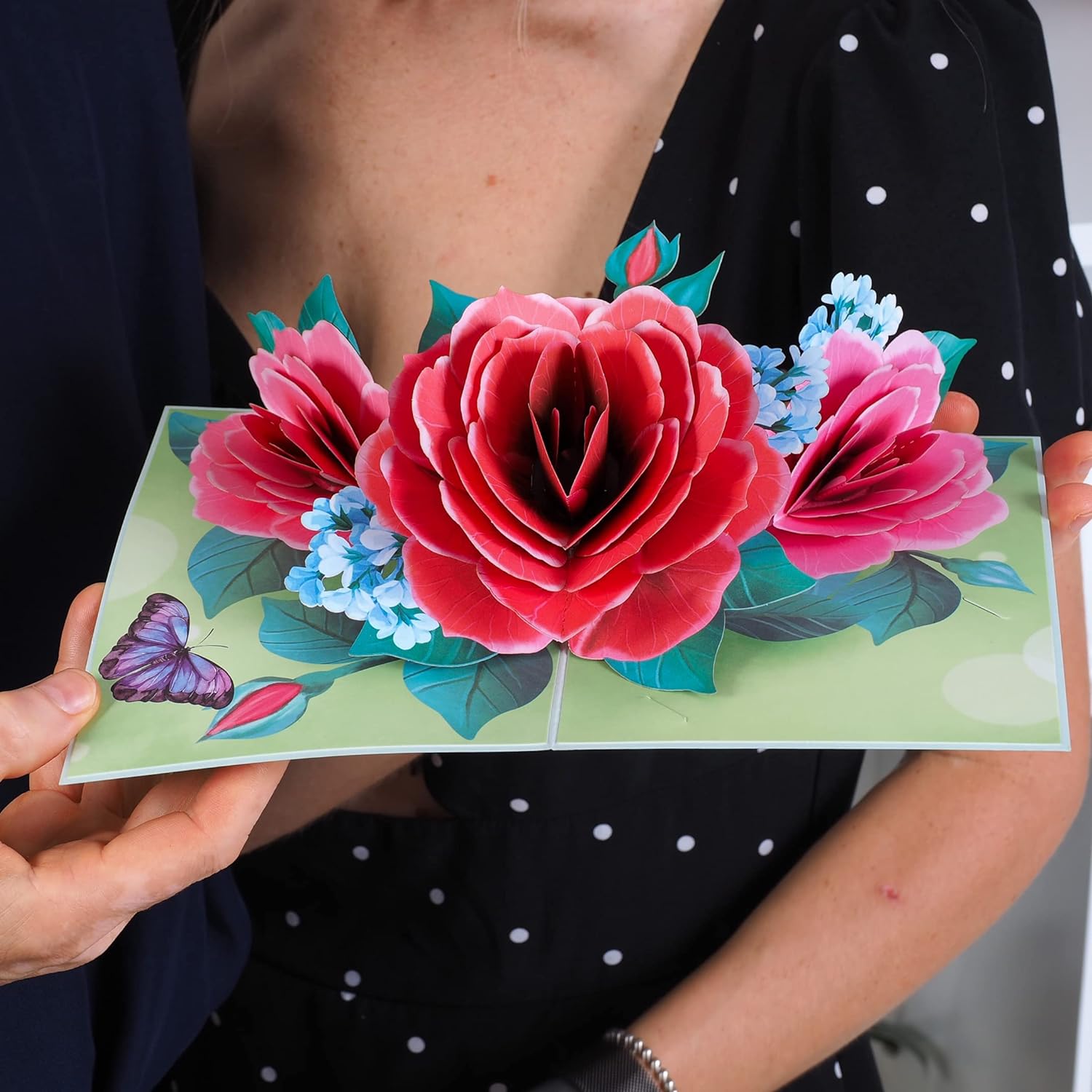 Red Rose Pop Up Card - Paper Love