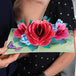 Red Rose Pop Up Card - Paper Love
