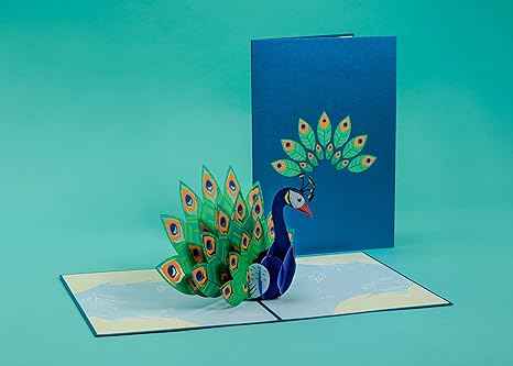 Paper Love Pop Up Cards - Peacock Pop Up Card