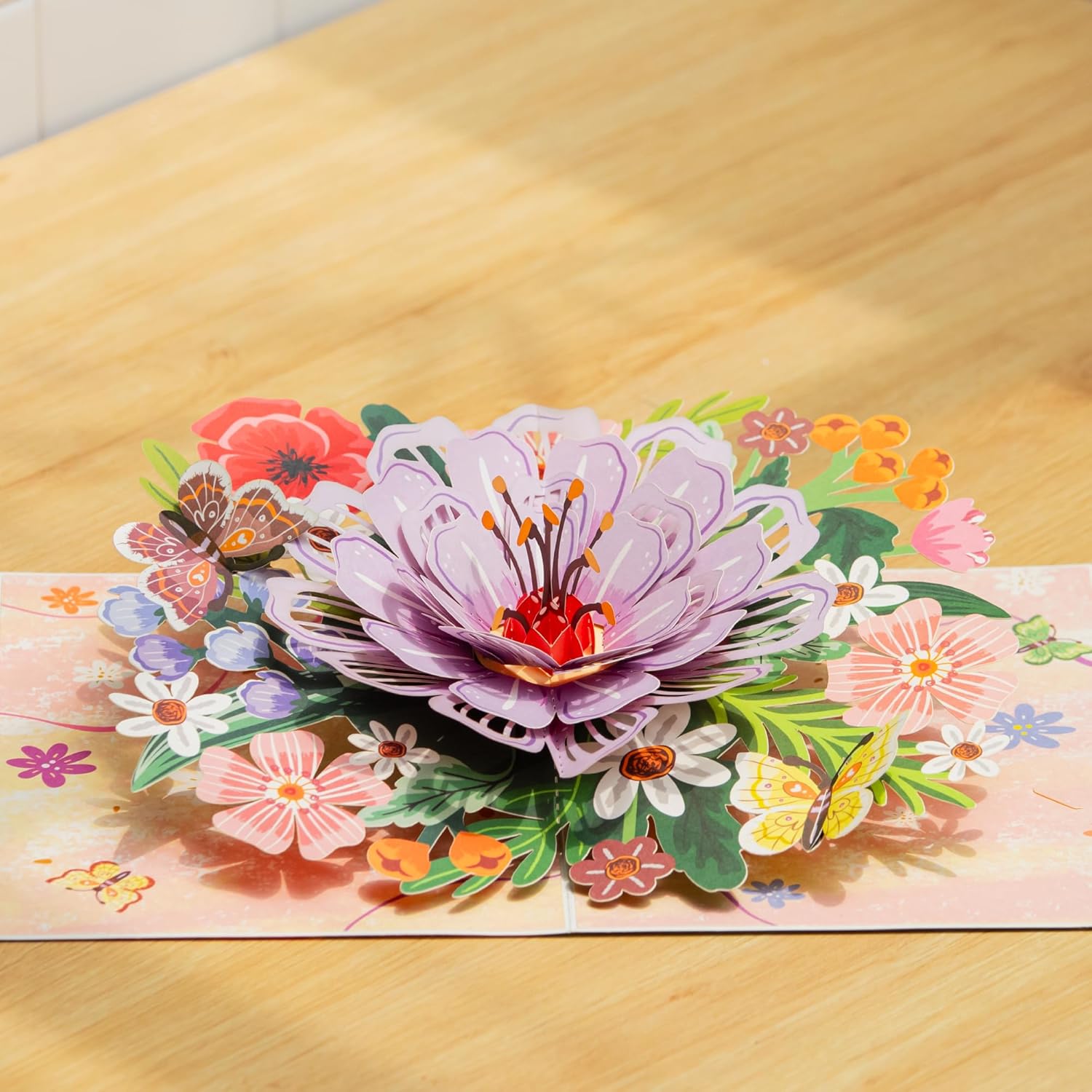 Floral Bliss 3D Pop Up Card - 8" x 6" - Paper Love