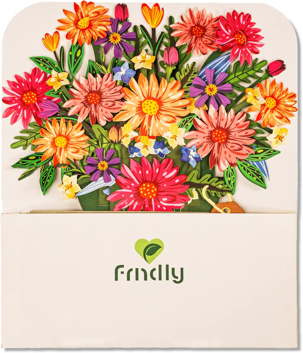 Box of Flowers Pop Up Card - Frndly 8"x6"