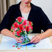 Hugepop Red Roses Pop Up Card, with Detachable Bouquet - Oversized 10" x 14" Cover - Paper Love