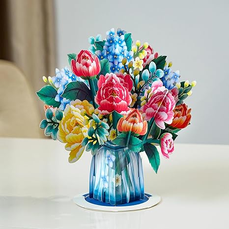 Winter Wonderland Oversized Pop Up Card with HugePop Bouquet - Paper Love