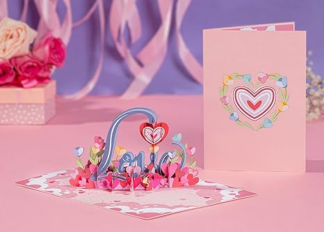 Love Art Pop Up Card - 5" x 7" - Paper Love