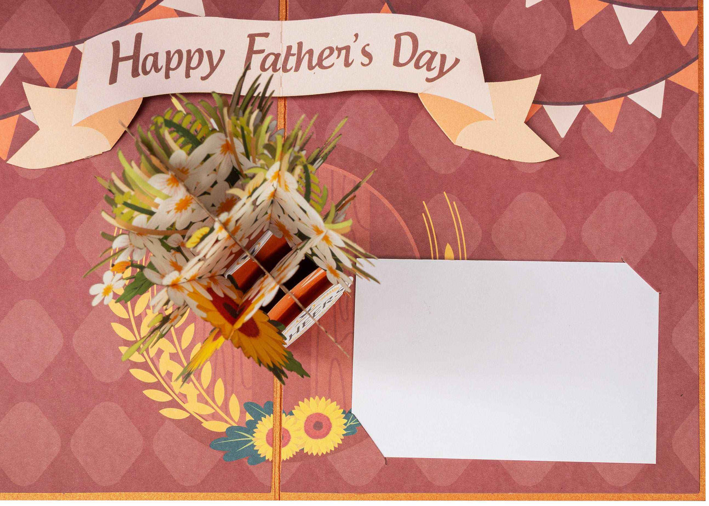 Paper Love Pop Up Cards - Beer Flowers Pop Up Father's day Card